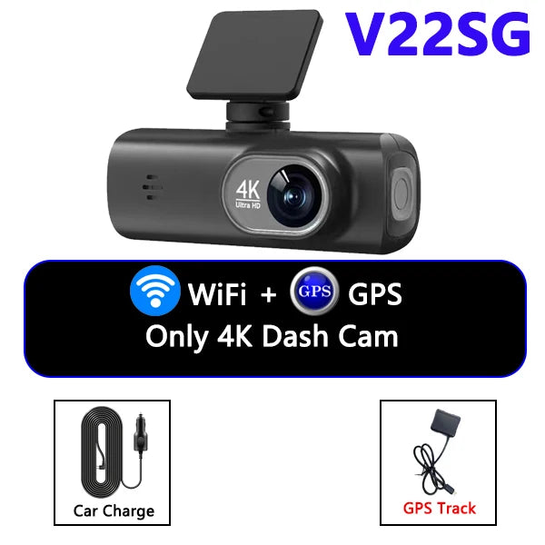Dash Cam 4K UHD for Car Camera Front Rear Dual Lens With GPS WiFi 24h Parking Mode Night Vision Car DVR Video Registrator