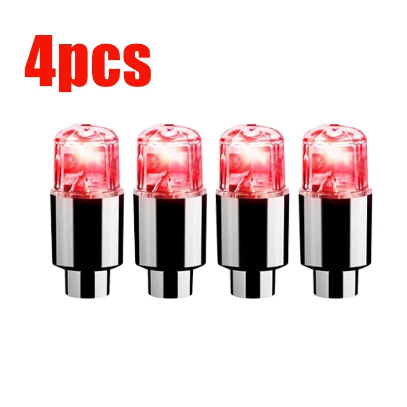 Car Hub Ambient Light Bicycle LED Tire Lights Universal Car Neon Lamp Valve Cover Lights Tire Colorful Flashing Bulb Decoration