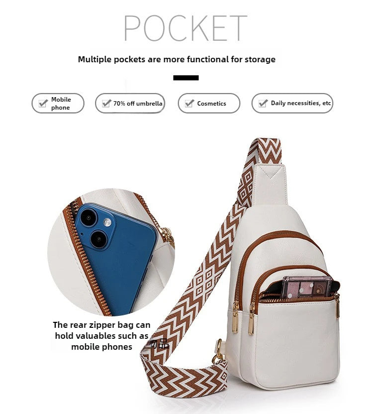 Sling Bag For Women Men Backpack Fanny Pack Crossbody Purse Chest Travel Shoulder Belt Bags Purse Handbag PU Leather Anti Theft