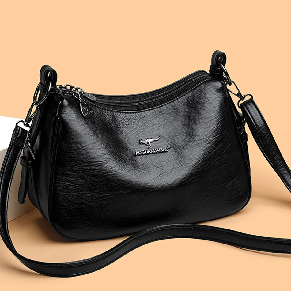 Luxury Designer Ladies Handbags New High Quality Leather Shoulder Bag for Women Female Retro and Minimalist Crossbody Bag Purses