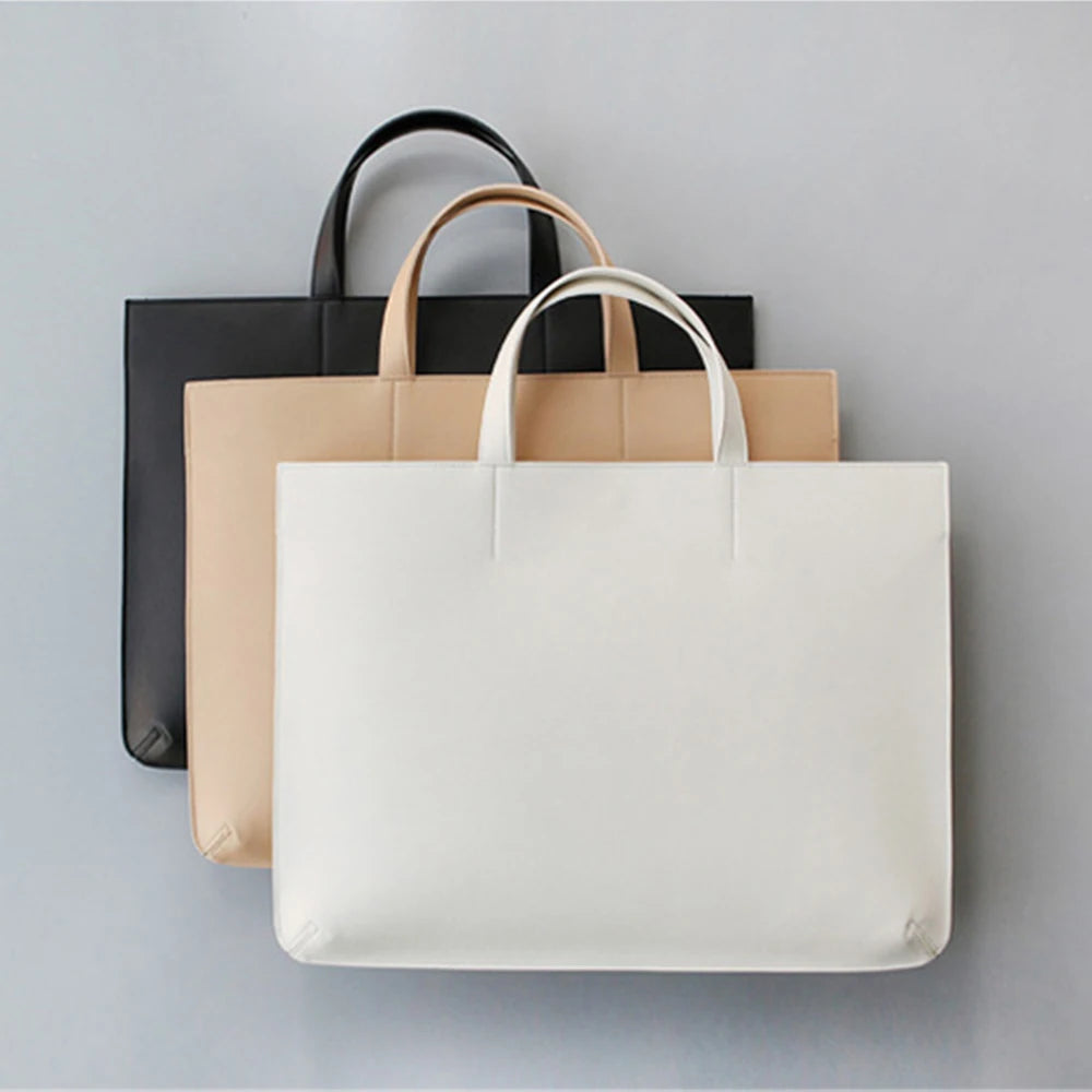 Luxury Design Fashion Laptop Bag For Woman Custom Name Business Office Daily Cross Body Briefcase Leather Large Capacity Handbag