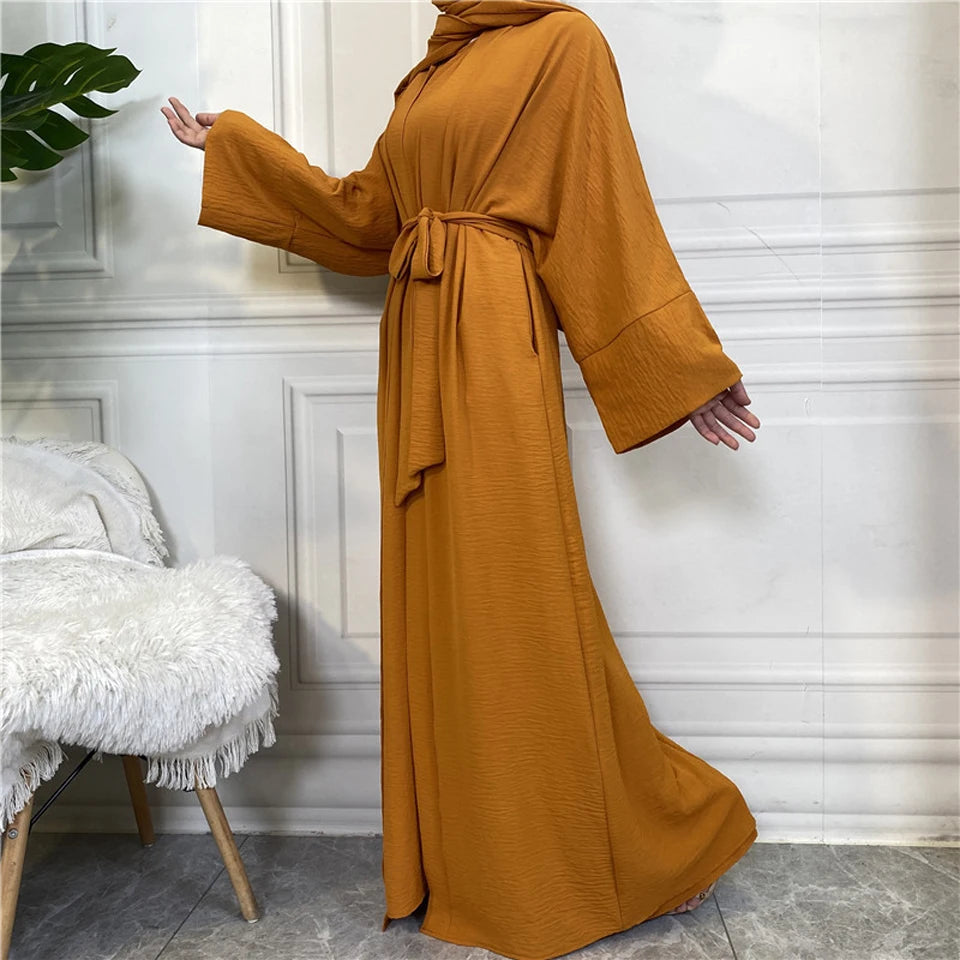 Abaya Women Muslim Long Dresses African Open Kaftan Dubai Turkey 2 Piece Set Luxury Islam Morocco Clothing Caftan Fashion Modest