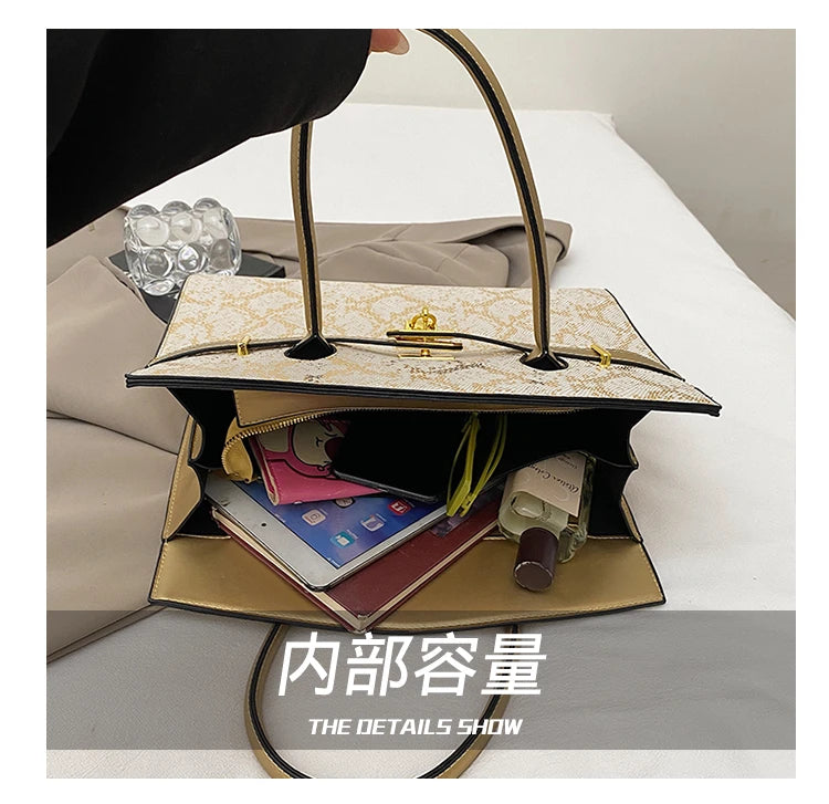 Vintage Opulent Heritage Women Shoulder Bag Luxury Leather Crossbody Bag High End Tote