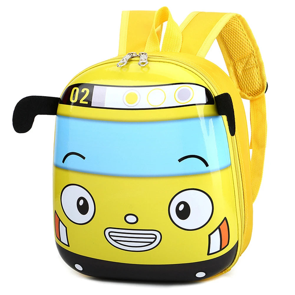 3D Cartoon Bus Daycare Bags Cute Kindergarten Children School Bag Small School Bookbag for Boys Girls Go for An Outing