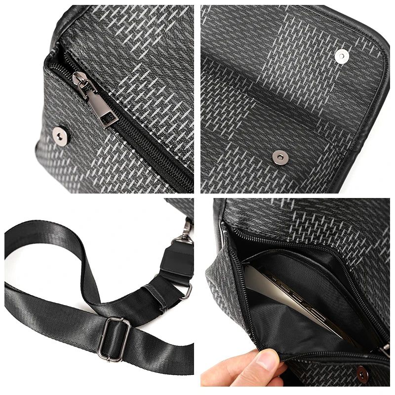 Luxury Man's Envelope Clutch Handbag Casual Shoulder Crossbody Bags Cool Street Boys High Quality Satchels Fashion Brand Bolsas