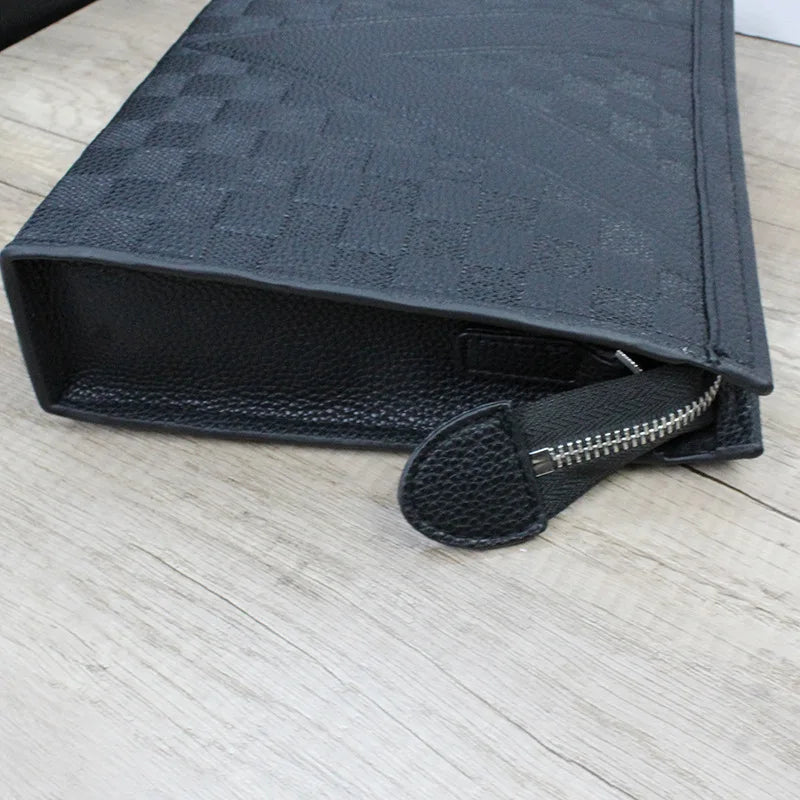 Luxury Men's Clutch Bag High-End Envelope Sle Casual Busin Wallet Trendy Handheld Soft Synthetic Leather for Young Men