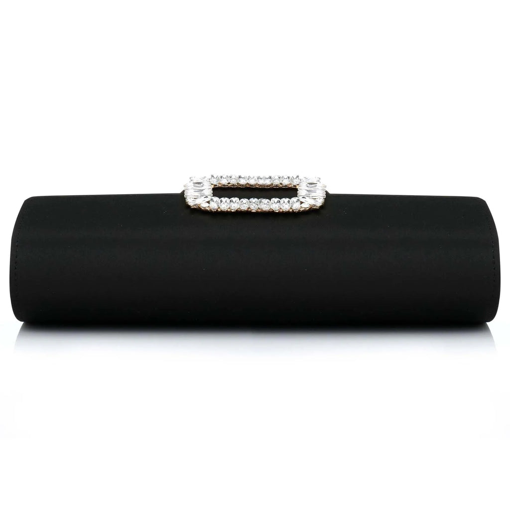 Elegant Satin Envelope Evening Handbags for Women Square Diamond Buckle Wedding Bridal Party Purse Shoulder Chain Messenger Bags