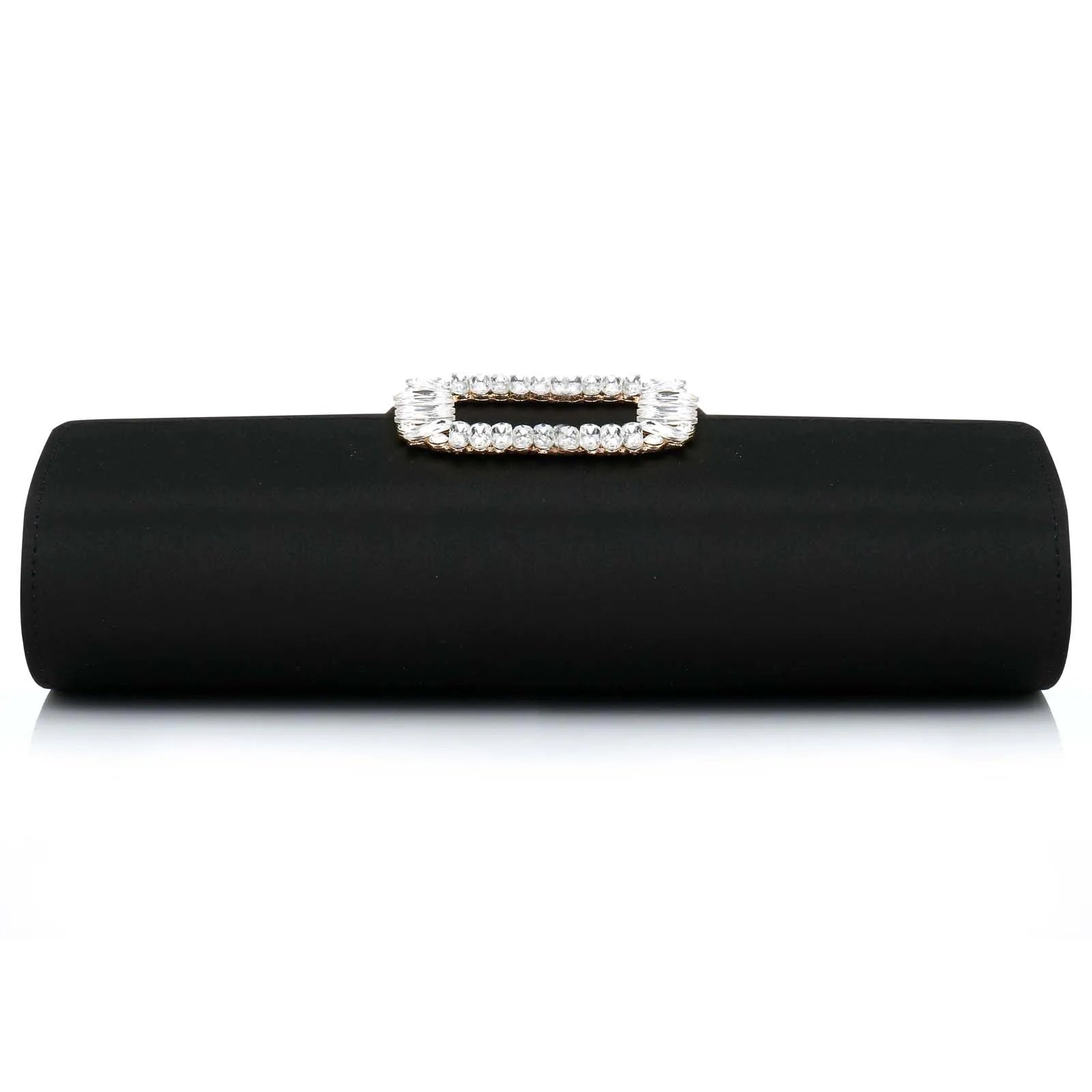 Elegant Satin Envelope Evening Handbags for Women Square Diamond Buckle Wedding Bridal Party Purse Shoulder Chain Messenger Bags