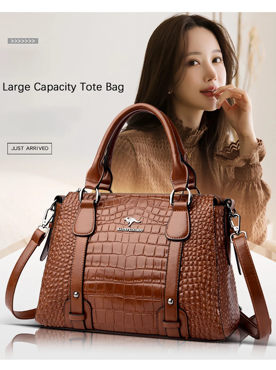 Luxury Designer Handbag Brand High Quality Soft Leather Shoulder Crossbody Bag for Women Bag Large Capacity Leisure Handbag 2024