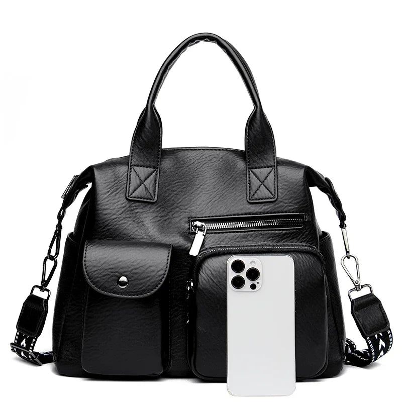 Luxury Shopping Handbags Female Shoulder Bags Designer PU Leather Crossbody Bags for Women Large Capacity Messenger Bag Tote