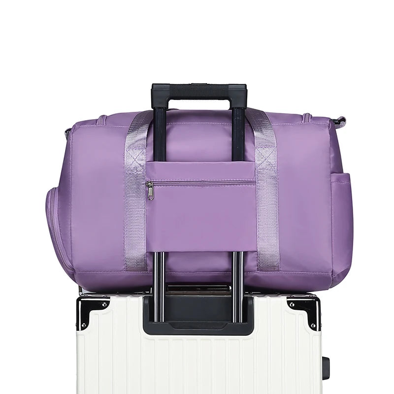 Travel Bag Large Capacity Weekender Overnight Carry On Duffle Bags with Shoe Compartment Sports Fitness Gym Bags for Women