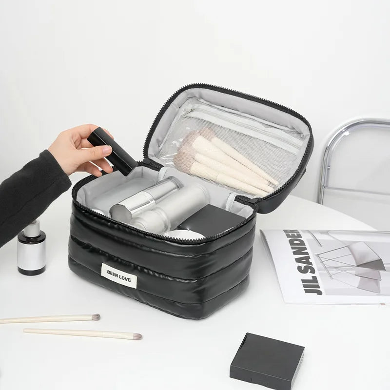 2025 New Design Cosmetic Bag Handheld Makeup Bags Large Capacity Lipstick Skincare Storage Bag Travel Portable Women Ideal Gift