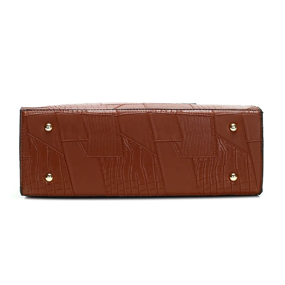 Large Capacity Shopping Bag for Daily Commuting Hand Bags Luxury Shoulder Bags Splicing Pu Leather Handbags Caual Tote New Sac