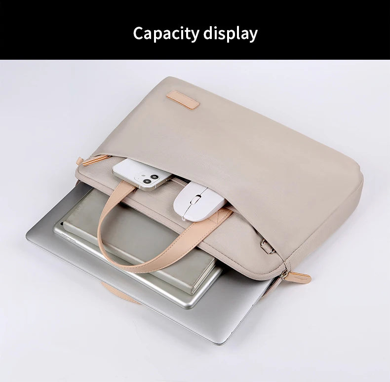 Lightweight Laptop Bag Portable Women Business Shoulder Messenger Bag  14/15 Inch Handbag Waterproof Storage Bags Briefcases