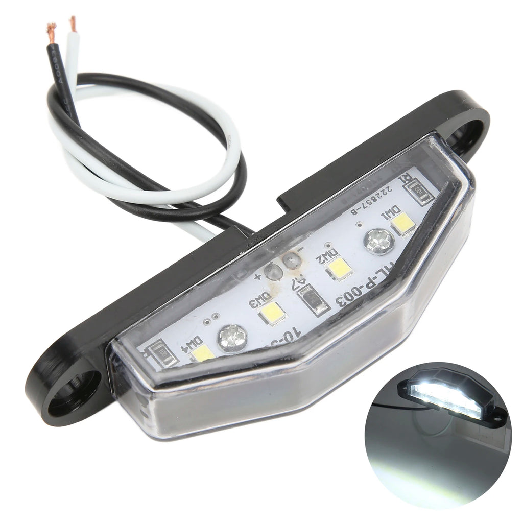 4‑LED License Plate Light 10‑30V IP67 Waterproof Durable Lamp For Trailer RV Van Truck