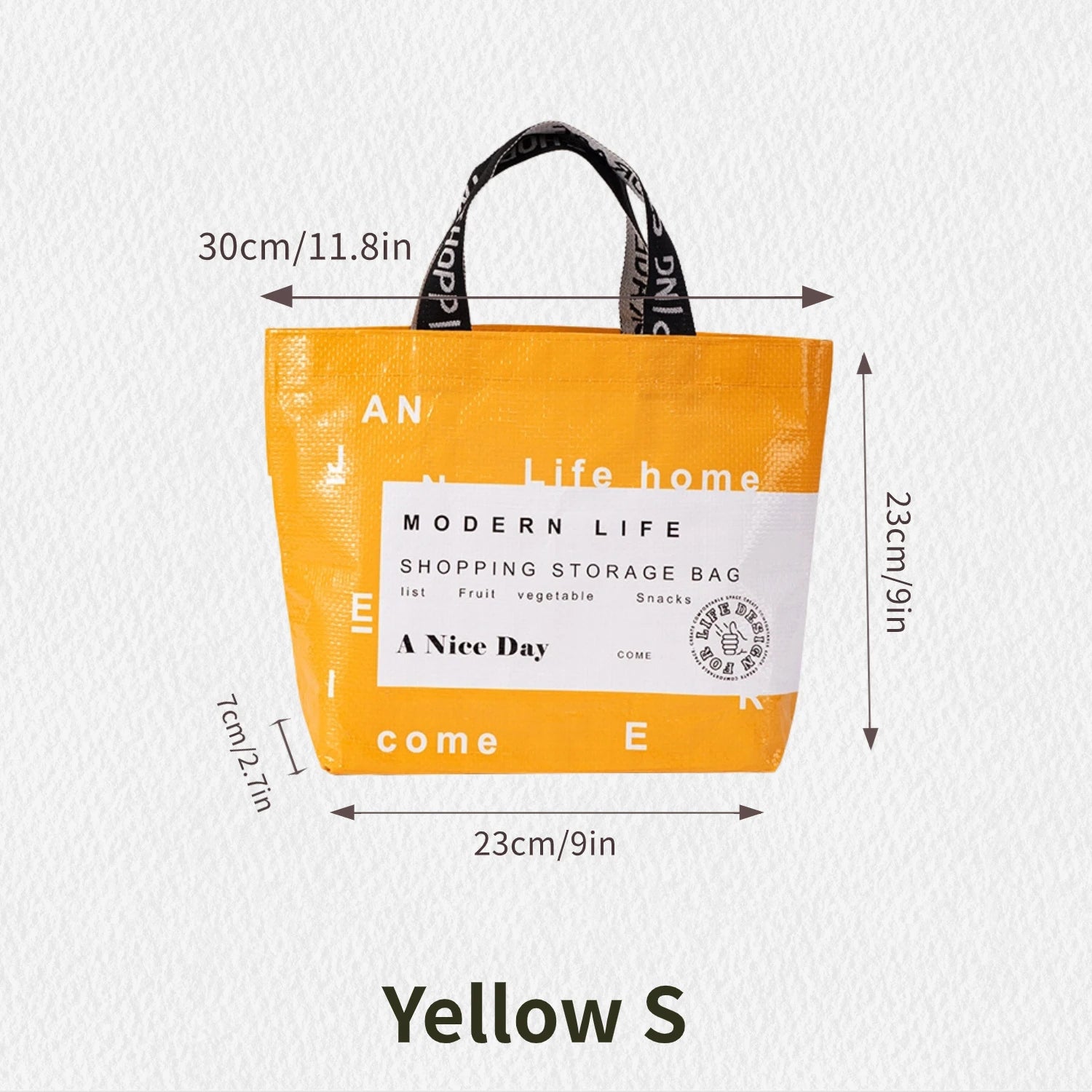 Large-capacity Waterproof Supermarket Grocery Shopping One-shoulder Portable PP Woven Shopping Bag for retail stores，boutique