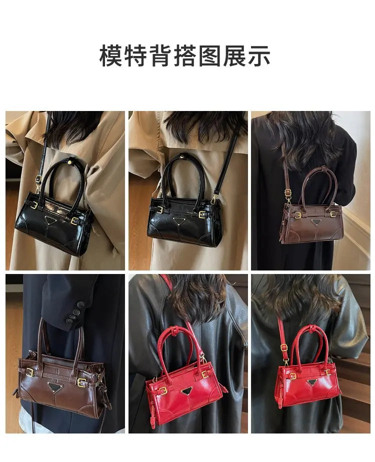 New Model In 2025 Underarm Comfortable Charming Graceful Retro Popular Maillard Style Exquisite Shopping Bag