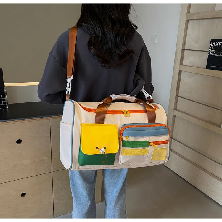 Travel Bag, Duffel Bag Cosmetics Bag, Professional Fitness Bag, Yoga Swimming Training Backpack, Satchel Shoulder Crossbody Tote Bag, Suitable for Men and Women