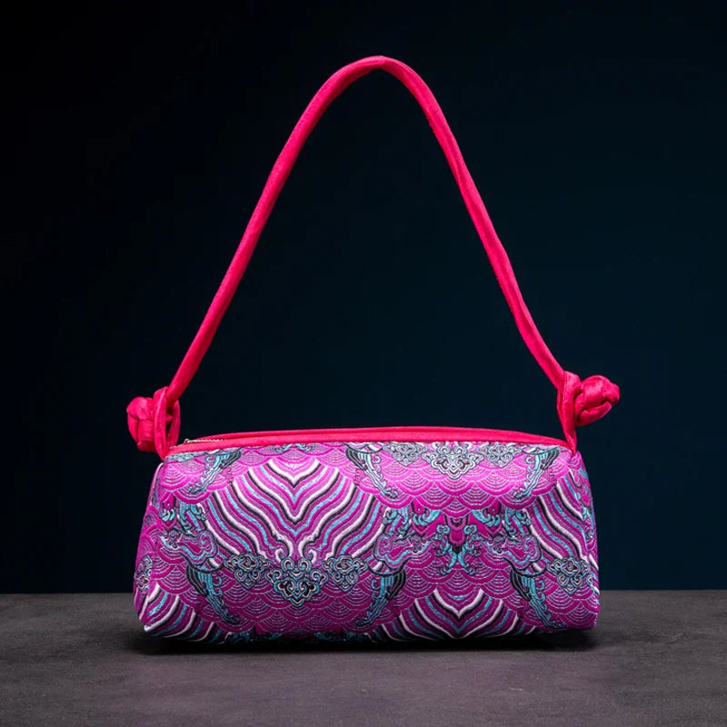 Luxury Silk Embroidered Women Bag 2025 New Fashion Matching Bride Women Handbag Evening Bag Shoulder Bag