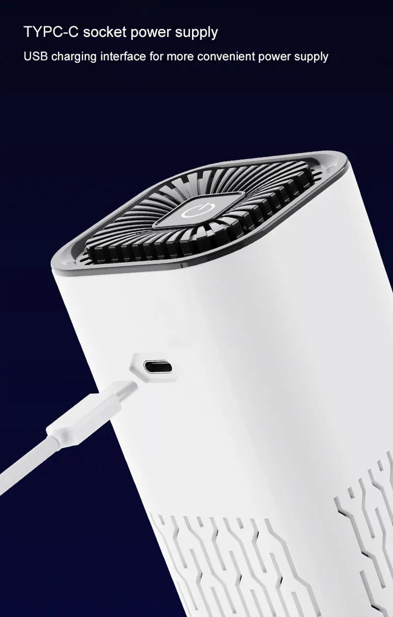 MINI Car HEPA Air Purifier Remove Smoke Odor Formaldehyde Negative Ion Air Cleaner for Car Bedroom Aromatherapy Purification New