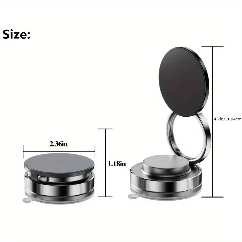 Magnetic Car Phone Mount with Adjustable 360° Rotation - Strong Suction Hands-Free Holder for Safe Driving Daily Commute