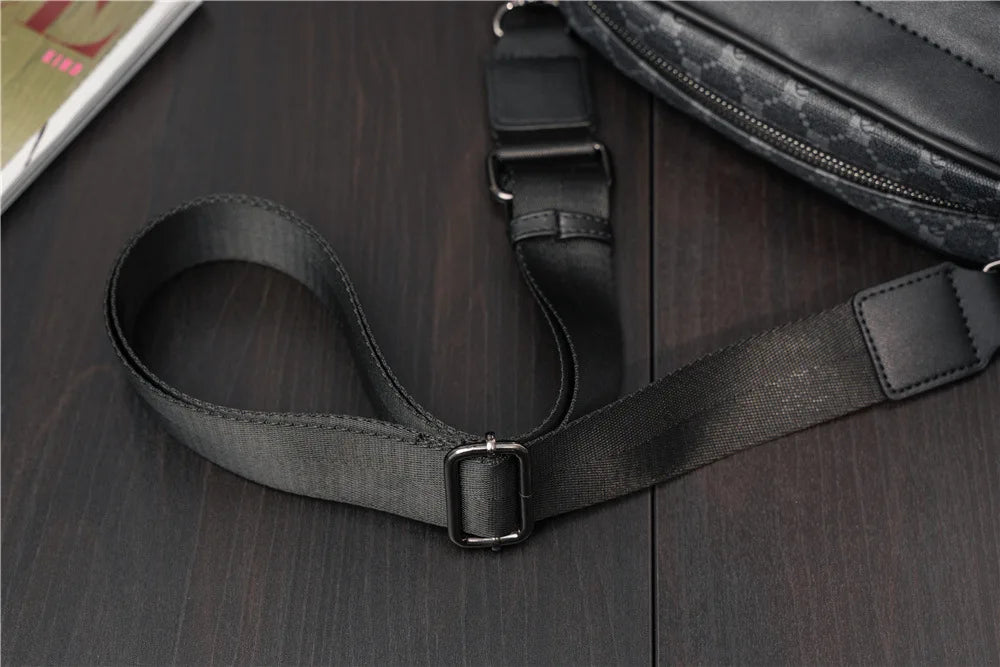 Luxury Leather Crossbody Bags Men Fashion Design Plaid Men Shoulder Bag Business Messenger Bag Mens Handbag Satchels Tote Purse