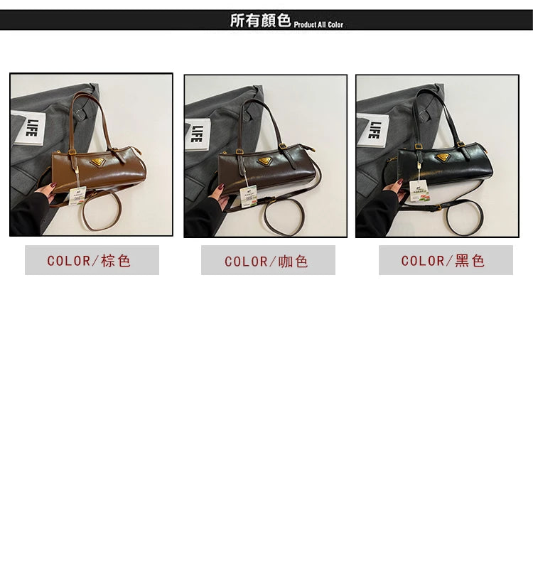 Luxury Brand Leather Messenger Bag, Women's Crossbody Bag For Ladies, Elegant Tote Bags With Famous Designer Popular Style