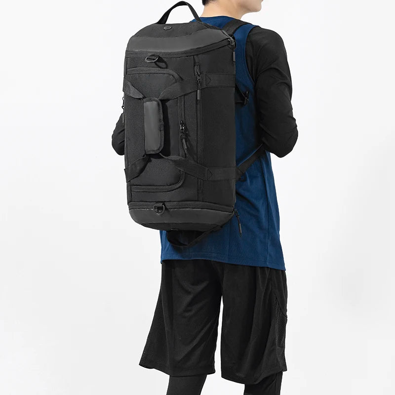 Men Sport Backpack Waterproof Gym Bags Separation Basketball Backpack Large Duffel Handbag Fitness Training Shoulder Bag Dry Wet