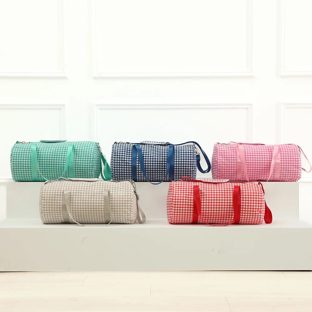 Plaid Duffel Bags For Boys Girls Early Elementary Carry-On Size & Ideal For School Or Overnight Travel Bag