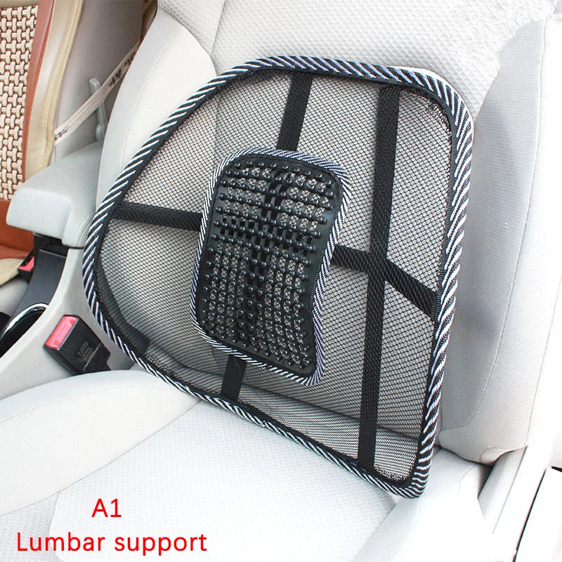 Ergonomic Lumbar Back Support Cushion - Soothing Massage & Mesh Design - Universal Fit for Car, Truck, Office & Home - Durable,