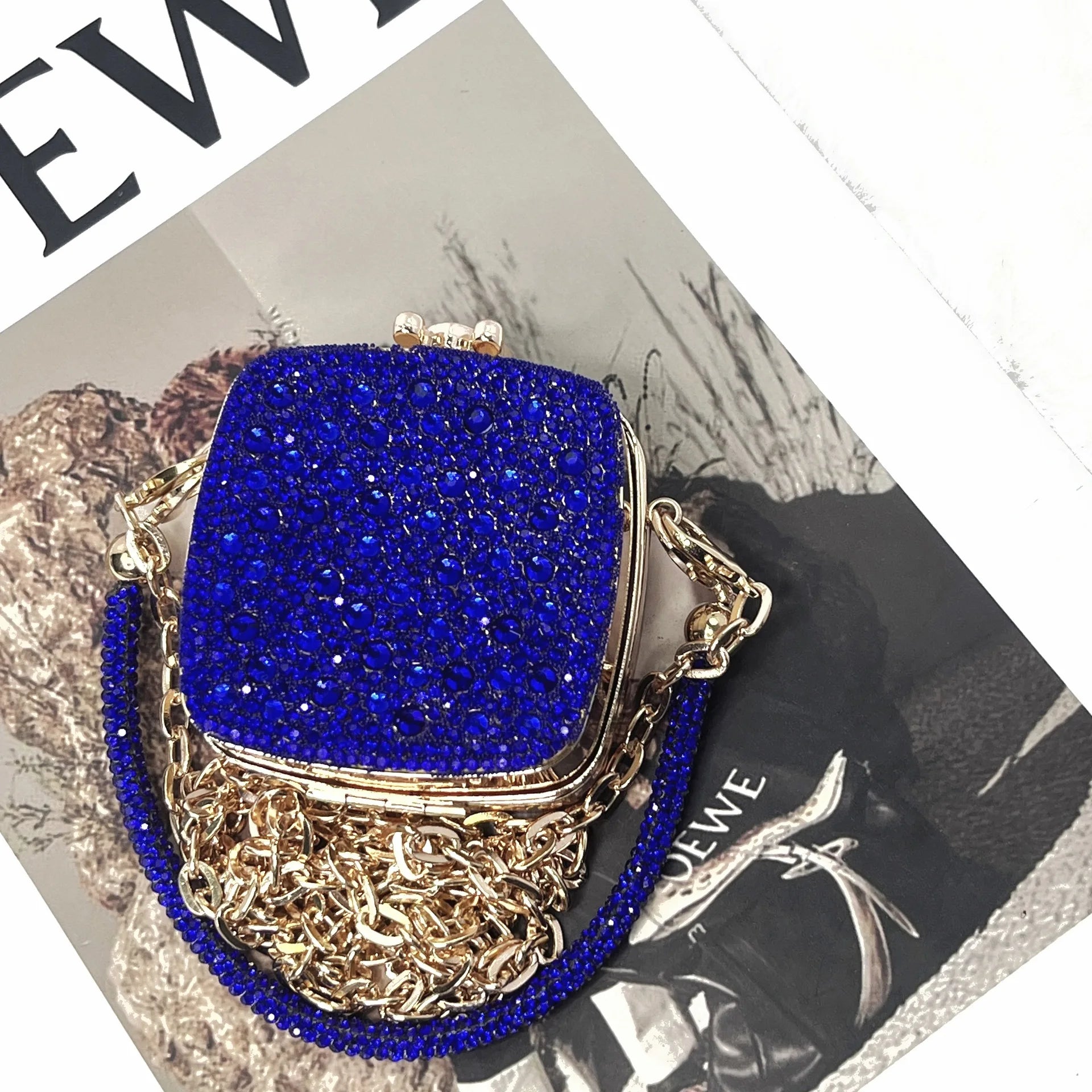 Banquet Bag for Women High-quality Acrylic Shoulder Bag with Mirror Designer Full Diamond Mini Crossbody Bag Cute Lipstick Bag