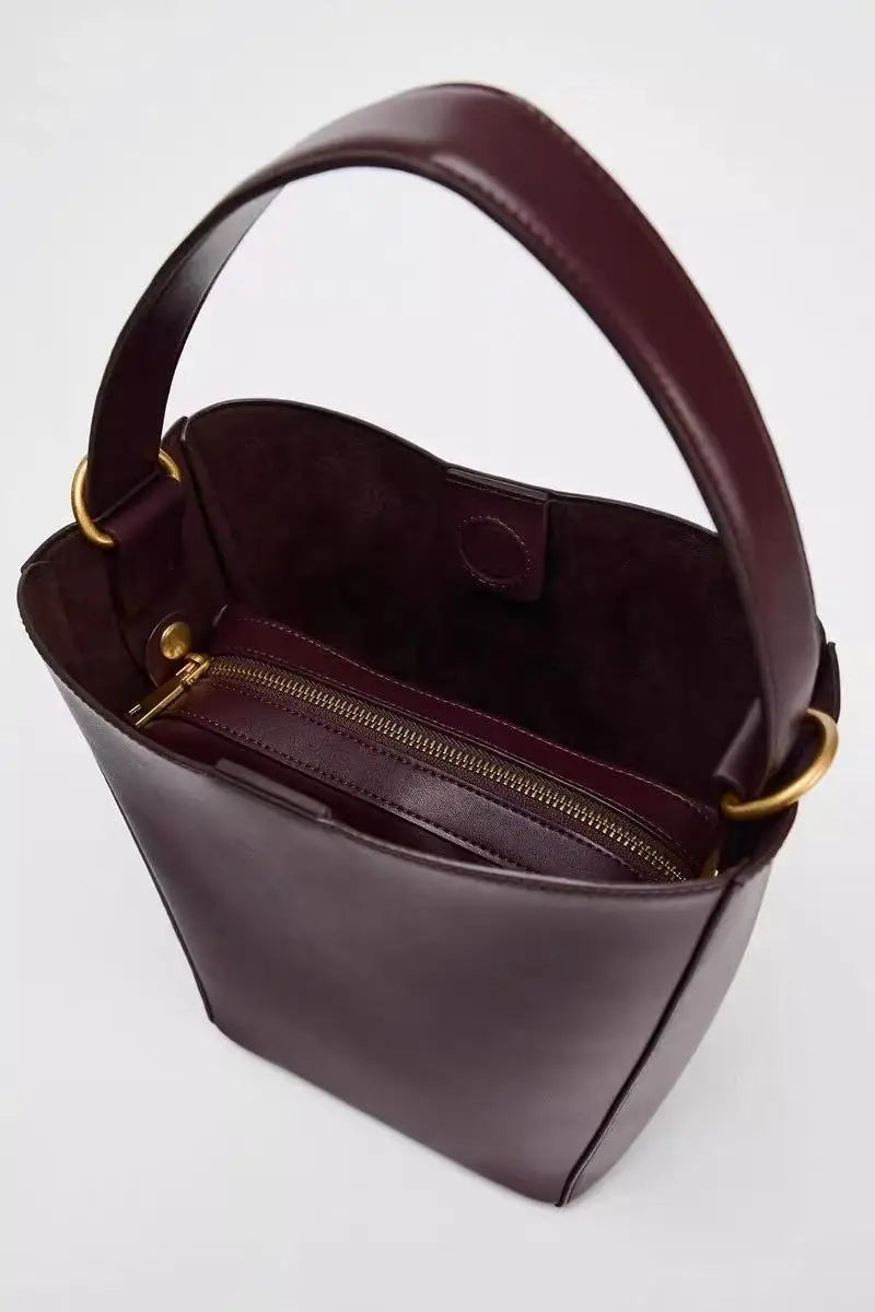 Faionable Buet aped oulder Bag Women's Handbag New Autumn Winter Collection Single Strap Magnetic Bule Closure Casual