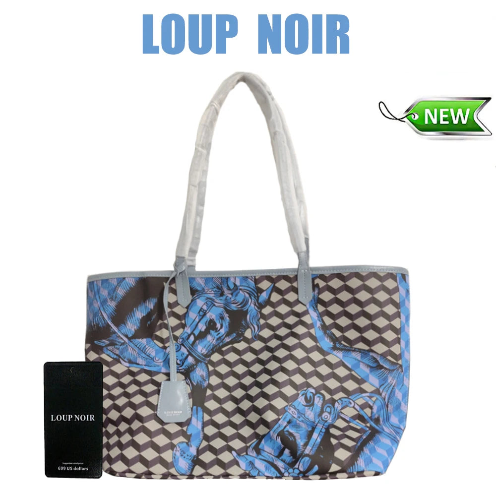 NEW LOUP NOIR Tote Bag for Women Shoulder Women Bags High Quality Famous Brands Bag Casual Totes Large Capacity Horse Noir Bag