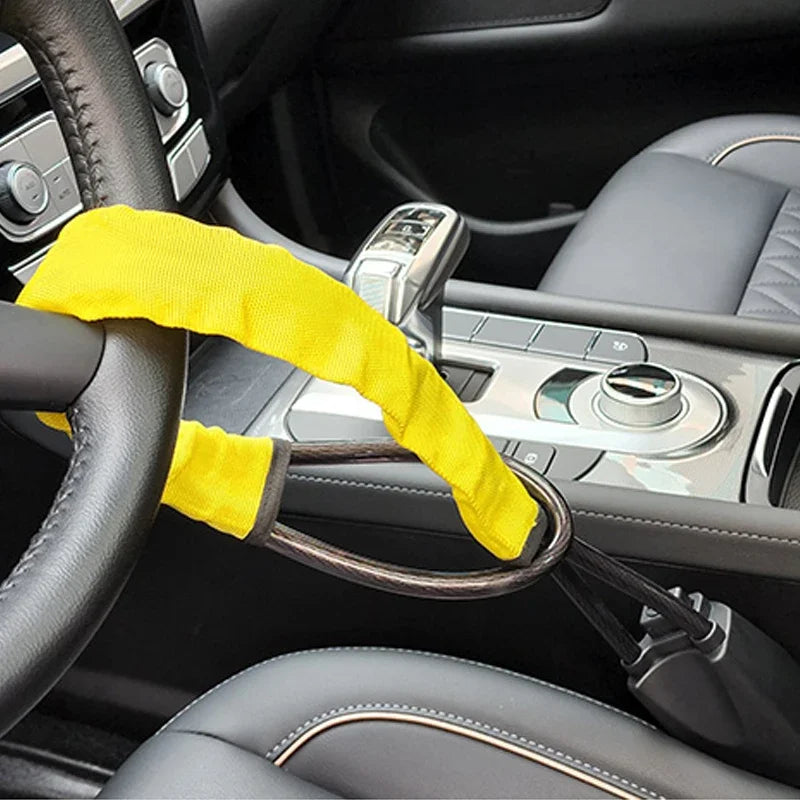 Heavy Duty Steering Wheel Lock Anti Theft Device Universal Fit Security Lock for Car Truck SUV Van Vehicle Protection