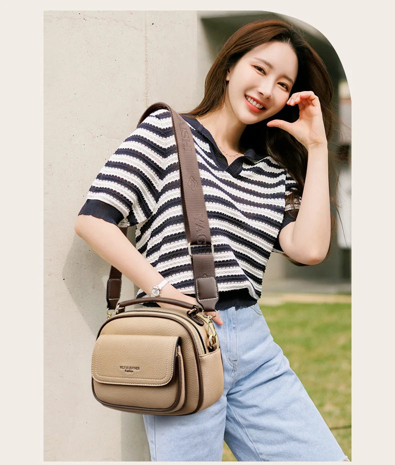 Underarm Bags New Women's Fashion Handbags Retro Solid Color PU Leather Shoulder Casual Women High-ranking Messenger Bags wallet