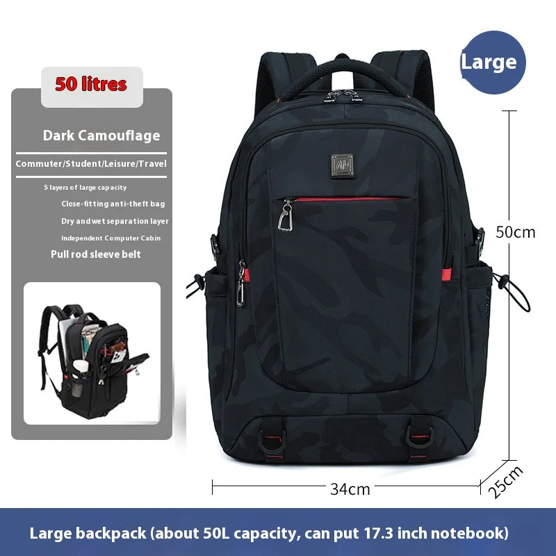Backpack Primary School Middle School Students High School Bags Large Capacity Ultra-light Load Reduction Outdoor Travel Busines