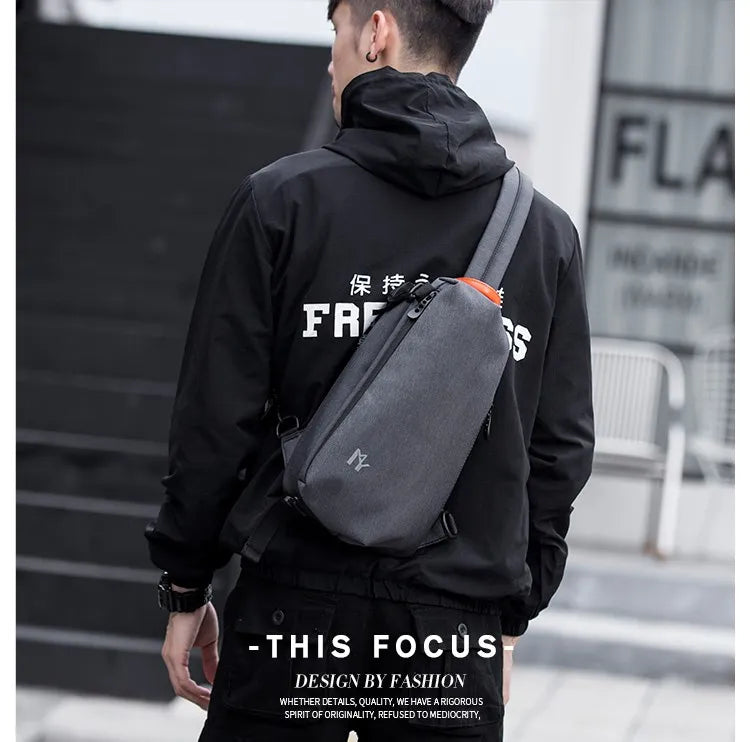 Multifunction Sling Bag Chest Bags for Men Fashion Casual Shoulder Anti Theft Male Single Shoulder Durable Mini Travel Pouch