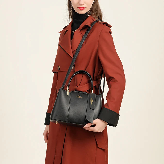 Luxury Handbag Fashion Print Large Capacity Soft Leather Women Shoulder Crossbody Bag Leisure Designer Ladies Purses and Handbag