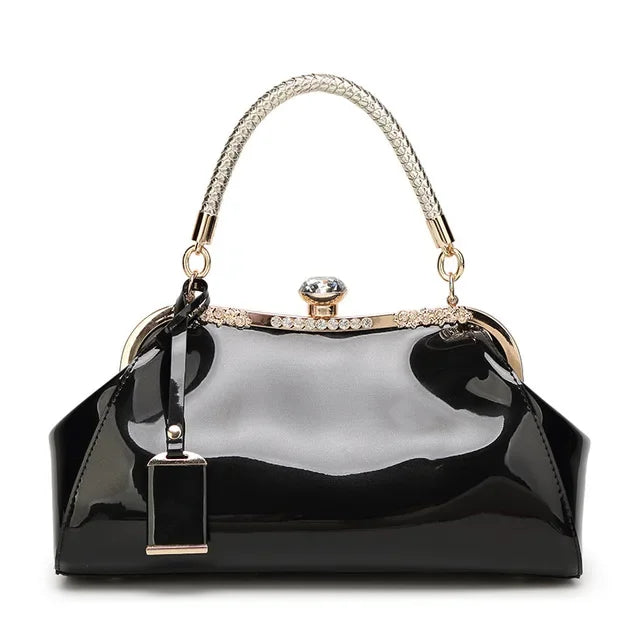 Elegant Patent Leather Evening Bags for Women Ladies Clutch Shoulder Handbags Wedding Party Accessories bolsa feminina