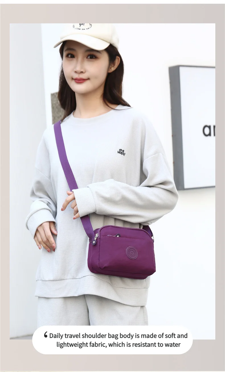 Luxury Bag Women Oxford Crossbody Bag Large Capacity Multi Pocket Wear Resistant Female Shoulder Bag Wallet for Women Men