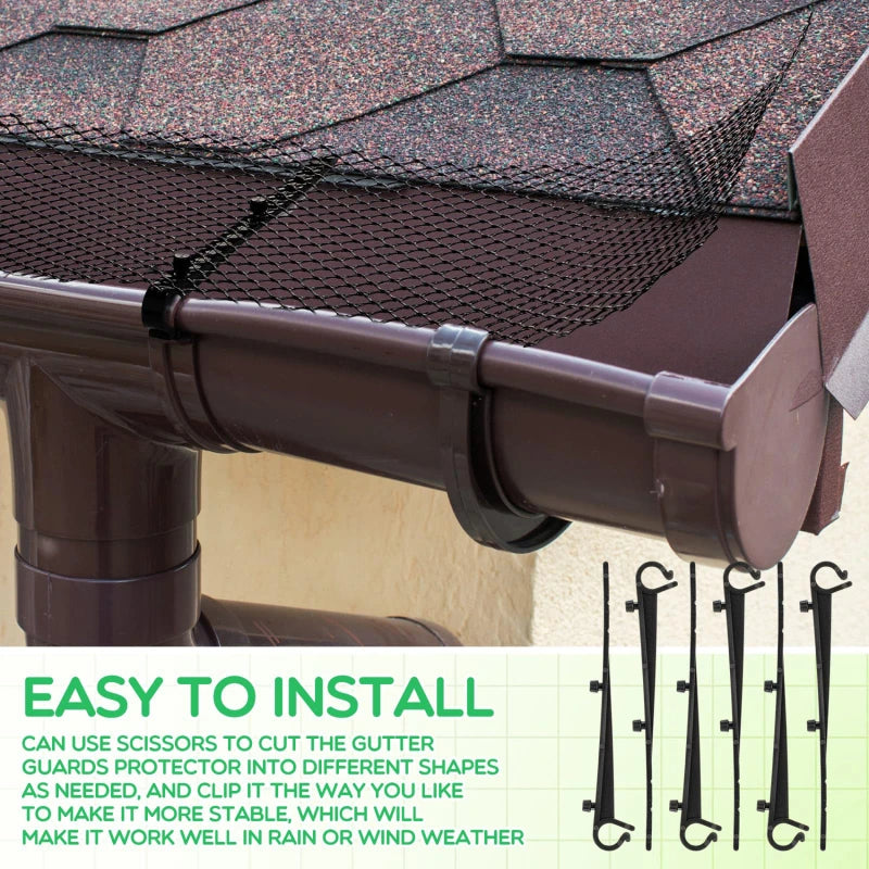 Guard Rain Anti-blocking Filter Gutter Guard Ladder Plastic Screen Mesh PVC Protective Net Leaf Guards