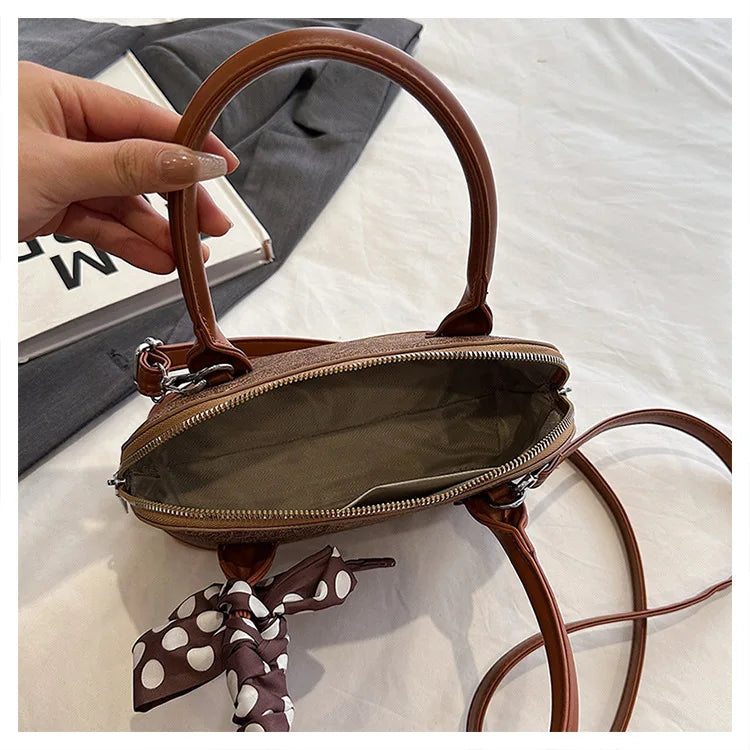 2024 New! Retro Stylish Ruffled Shell Bag - High - End Printed, Ideal for Women's Casual Outings & Versatile Use Free Shipping