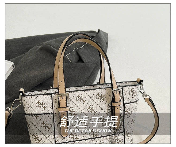 Chic Leather Crossbody Bag For Women Luxury Brand Shoulder Handbag Ladies Purse With Engraved Buckle