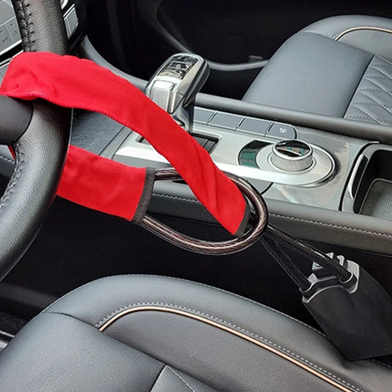 Heavy Duty Steering Wheel Lock Anti Theft Device Universal Fit Security Lock for Car Truck SUV Van Vehicle Protection