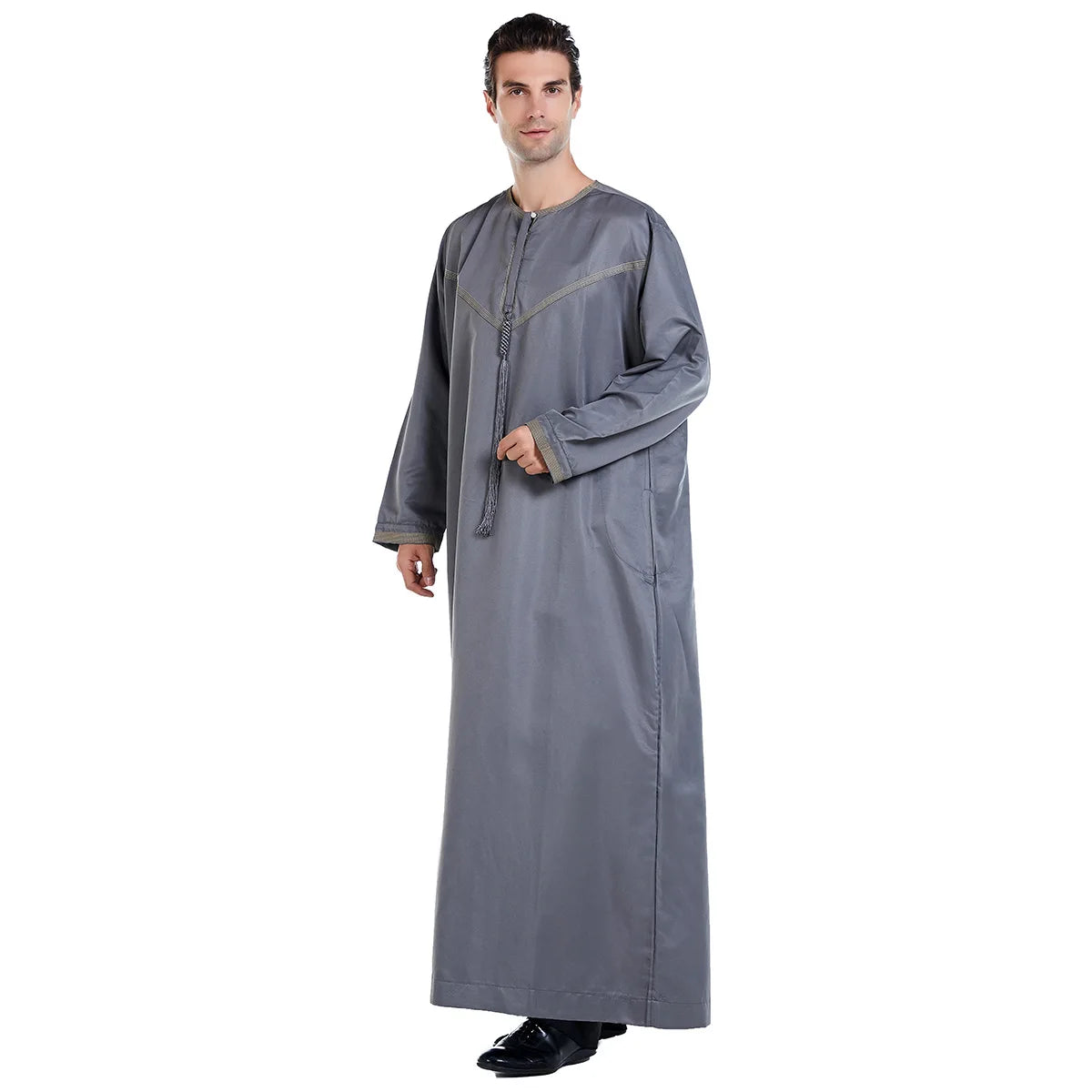 Muslim Men Abaya Robes Arab Middle Eastern Jubba Thobe Islam Clothing Kaftan Dress  Saudi Caftan