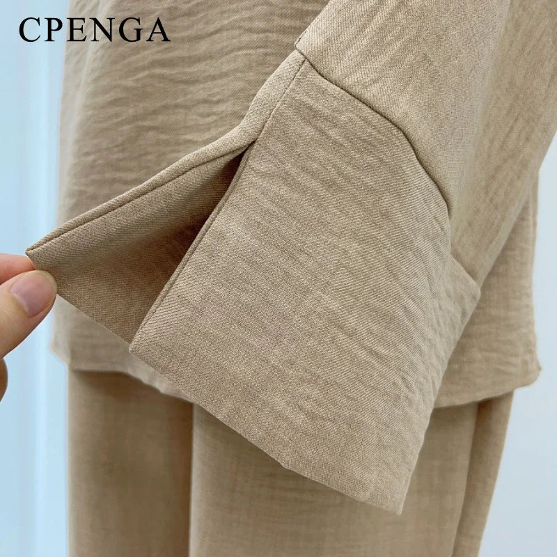 2 Piece Dubai Muslim Women Clothing Elegant Middle East Modest Top and Pants Sets 2024 Islamic Turkish Clothes Solid Outfits