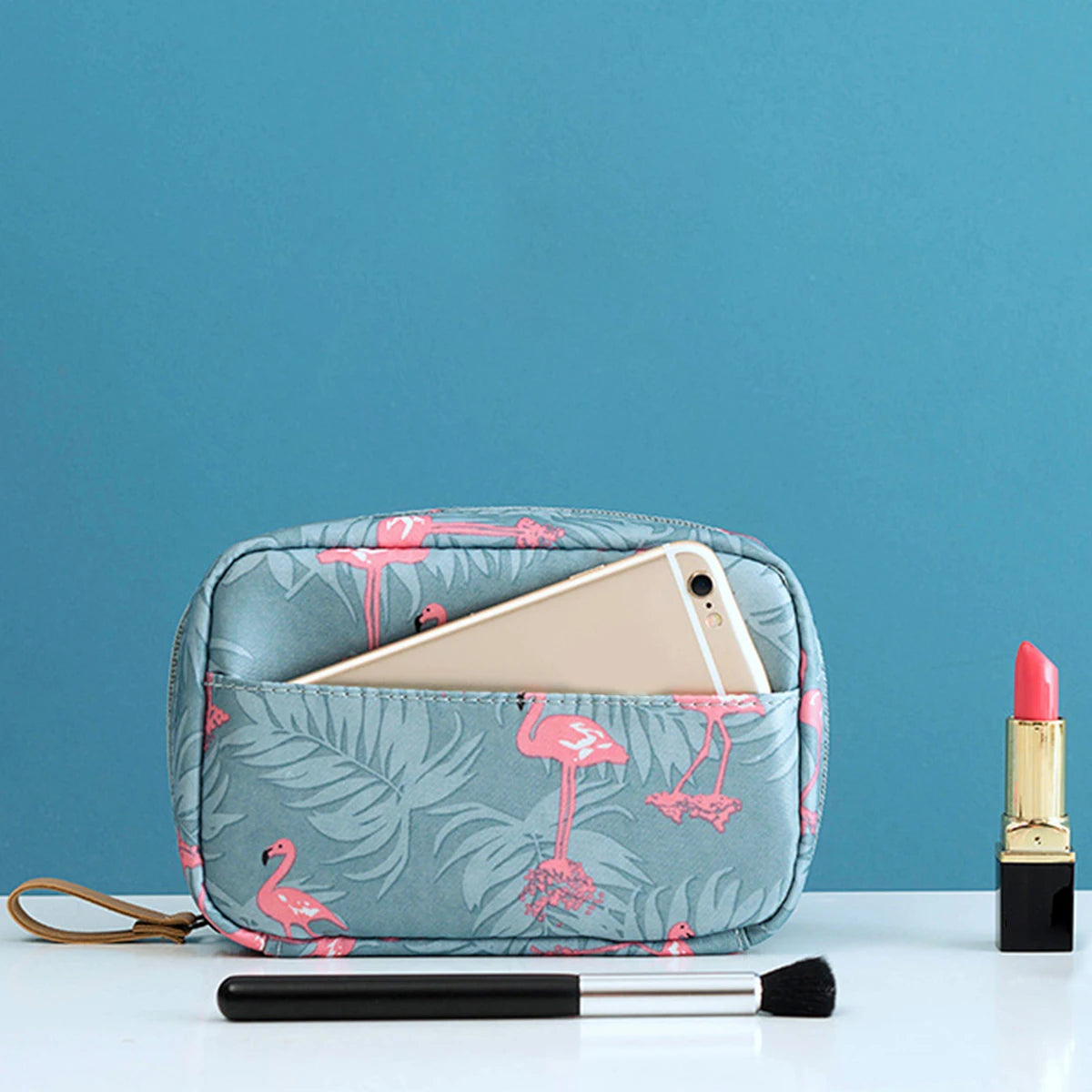 Fashion Mini Cosmetic Bag Women Flamingo Makeup Bags Travel Organizer Toiletry Kits Portable Makeup Bags Beautician