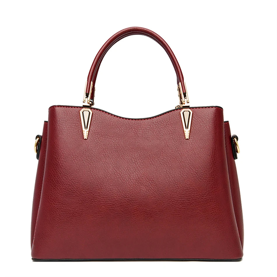 Luxury Soft Leather Handbag Women's Bag 2022 Trend Designer 3 Layers Shoulder Crossbody Sac Ladies Large Capacity Messenger Tote