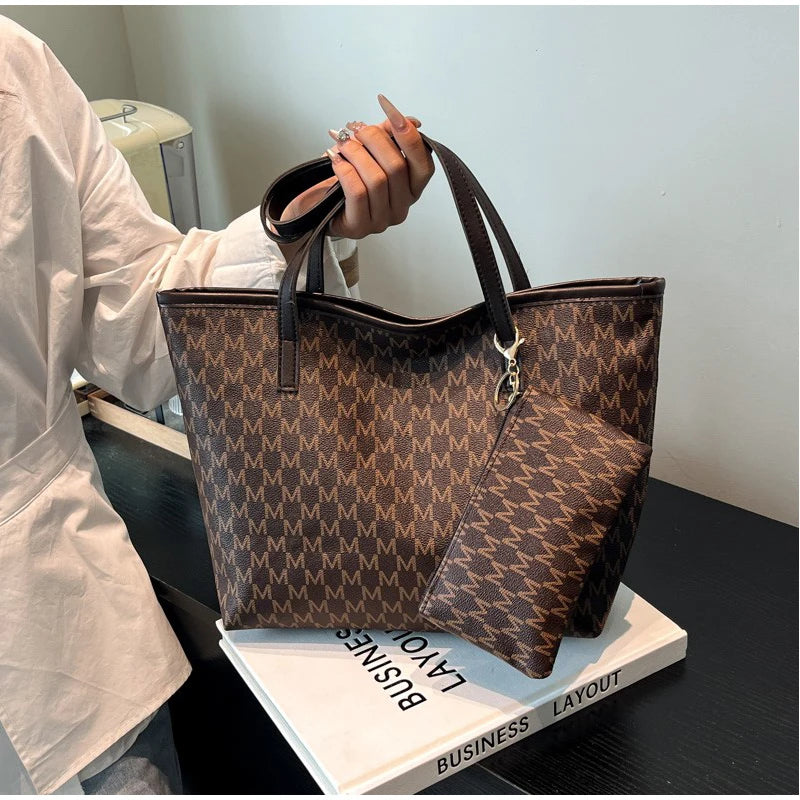 Luxury Women's Handbag Retro Casual Large Capacity Tote Bag Fashion Commuter Shoulder Bag High Quality Women Bag With Coin Purse