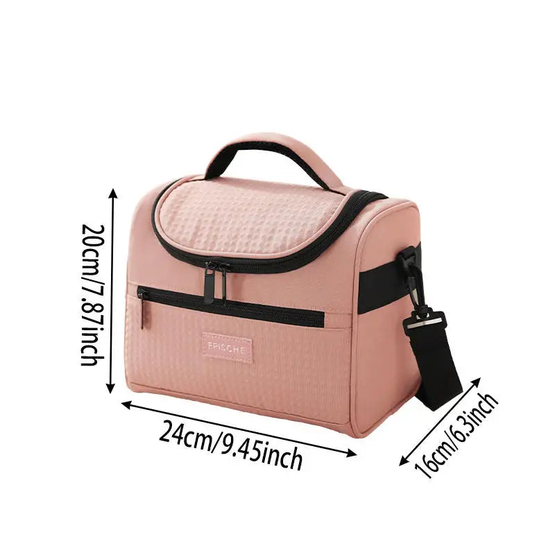 New Tote Cooler Lunch Bags Portable Outdoor Picnic Office School Insulation Bag with Shoulder Strap